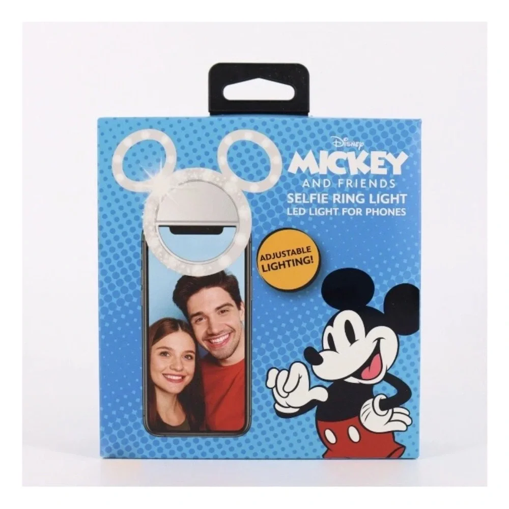 Disney Mickey and Friends Selfie Ring LED Light For Cellphone Phone • MICKEY